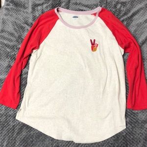 Raglan Style Peace Sign Sweater
